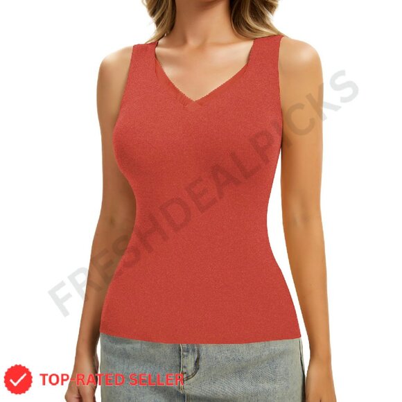 Thermal Fleece Tank Top Sleeveless Base Layer Minimal Chic Winter Warm